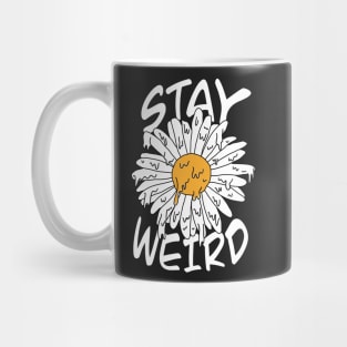 Stay Weird Grime Art Daisy Mug